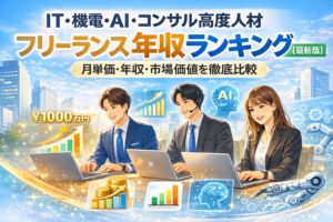 IT・機電・AI・コンサル高度人材フリーランス年収ランキング