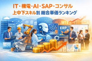 IT・機電・AI・SAP・コンサル 上中下スキル別 総合単価ランキング
