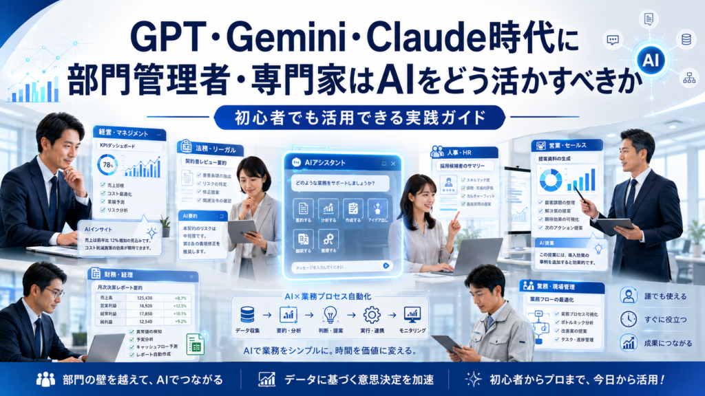GPT・Gemini・Claude時代に部門管理者