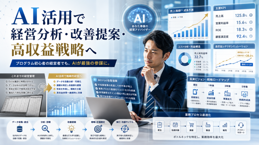 AI活用で経営分析改善提案高収益戦略立案